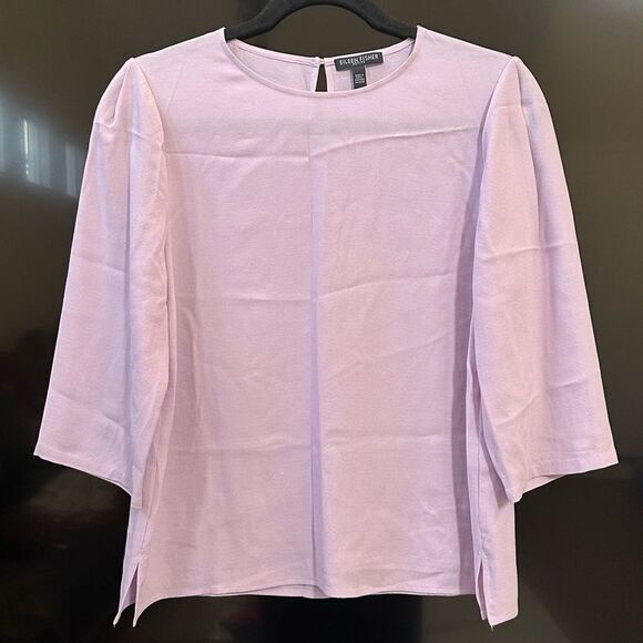 Eileen Fisher Silk Georgette Crepe Top Blouse - Picture 2 of 6